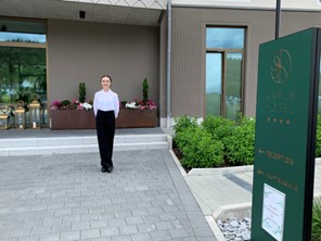 Eftelya Kaymakci und Maike Hartkopf (an diesem Tag leider verhindert) im Karls Hotel in Sigmaringen. 