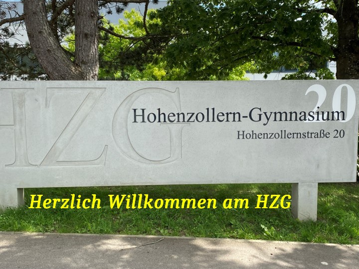 Herzlich willkommen am HZG. - Schulanmeldung Kl. 5 vom 06.-09. März 2023. Foto: Hoffmann