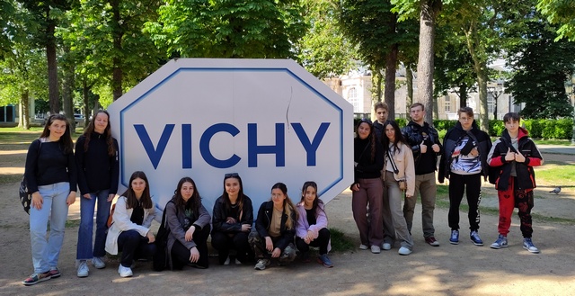 Die Schülergruppe des HZG in Vichy. Foto: Kastelsky.