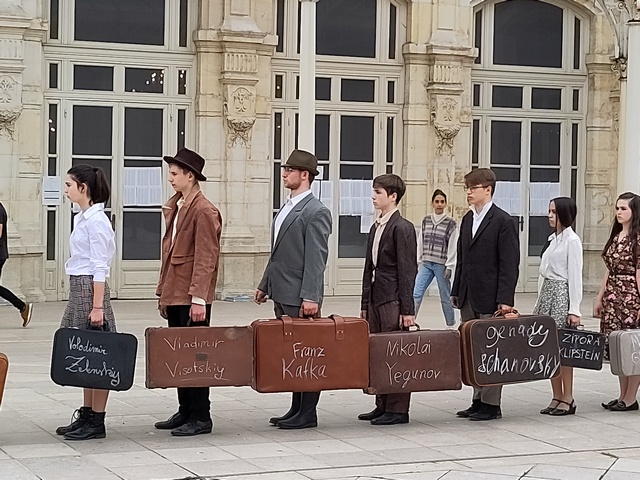 Die "Porteur des mémoires" in Vichy. Foto: Kastelsky